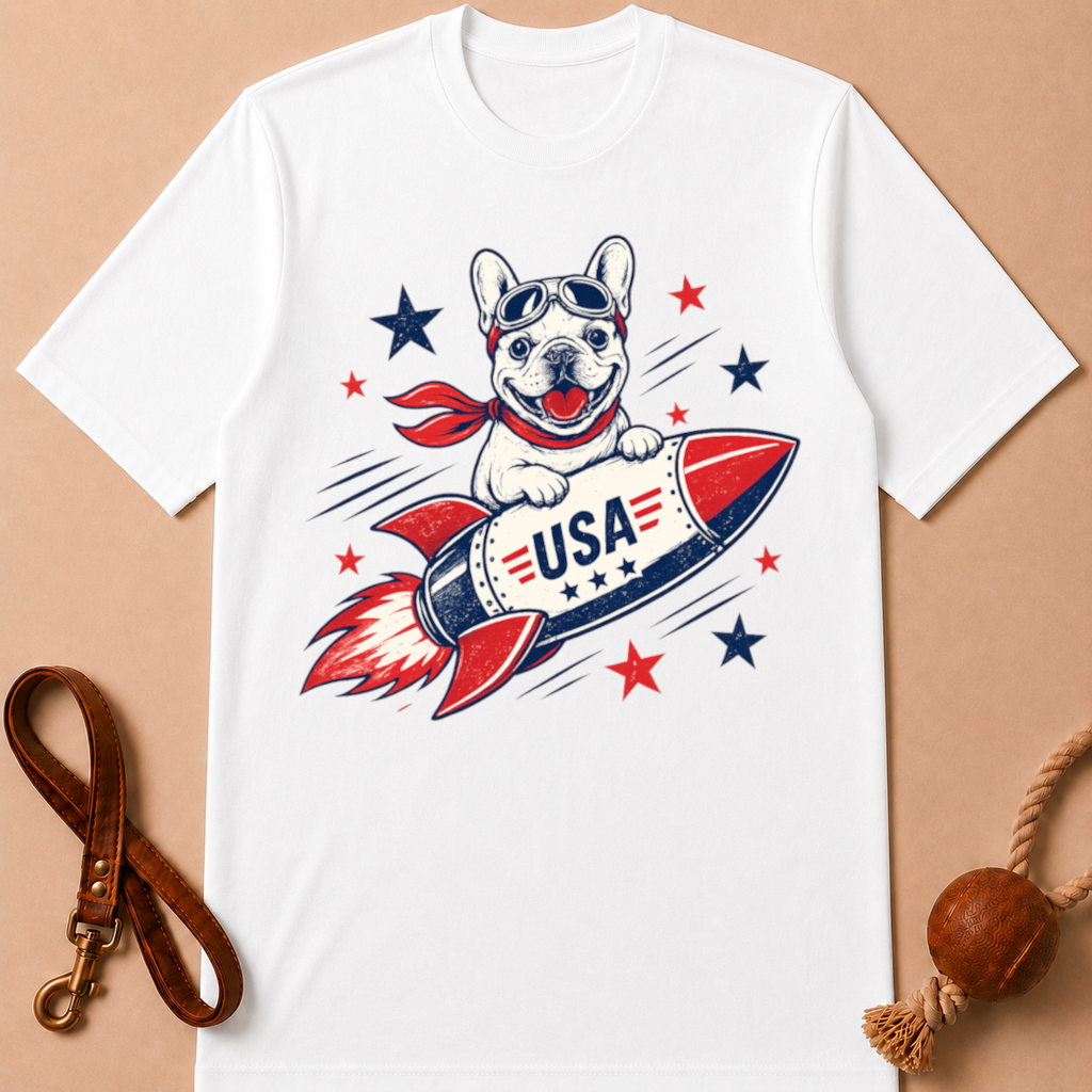 ROCKET FRENCH BULLDOG T-SHIRT