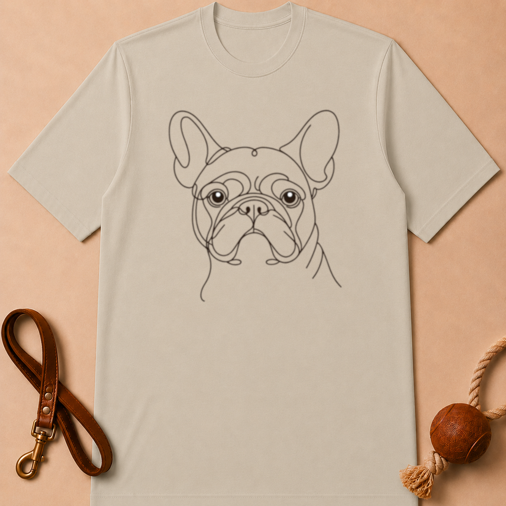 LINE FRENCH BULLDOG T-SHIRT