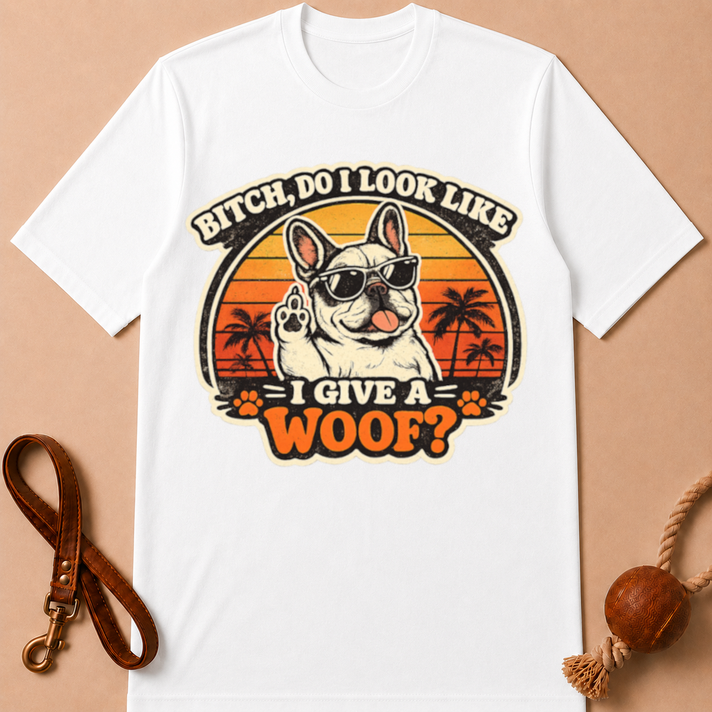 BITCH DO I LOOK LIKE I GIVE A WOOF T-SHIRT