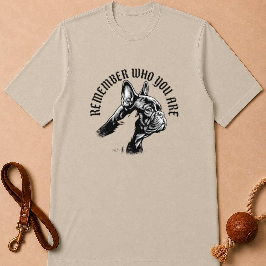 REMEMBER WHO YOU ARE FRENCH BULLDOG T-SHIRT