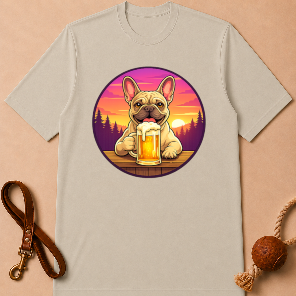 BEER FRENCH BULLDOG T-SHIRT