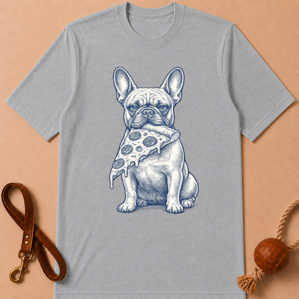 PIZZA FRENCH BULLDOG T-SHIRT