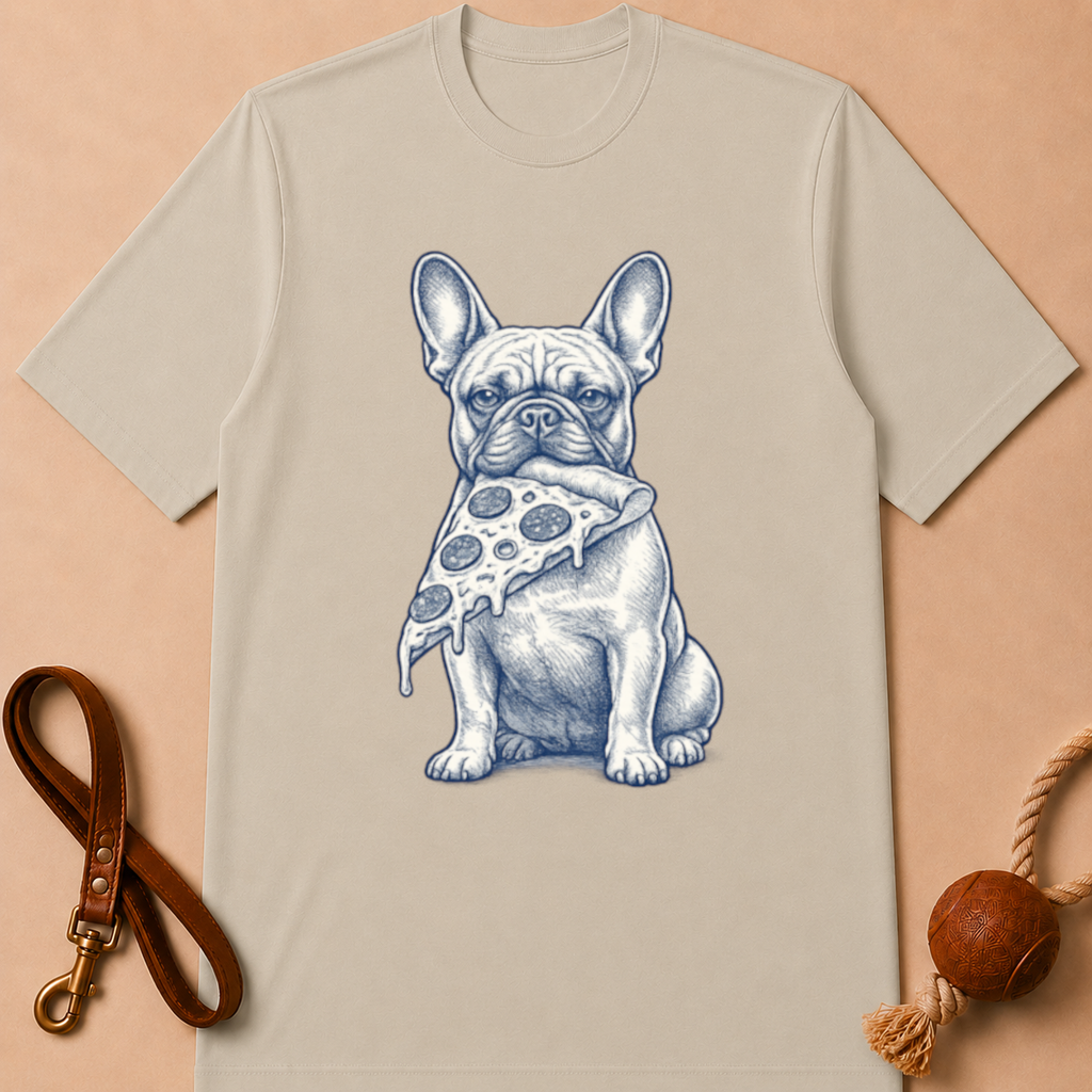 PIZZA FRENCH BULLDOG T-SHIRT
