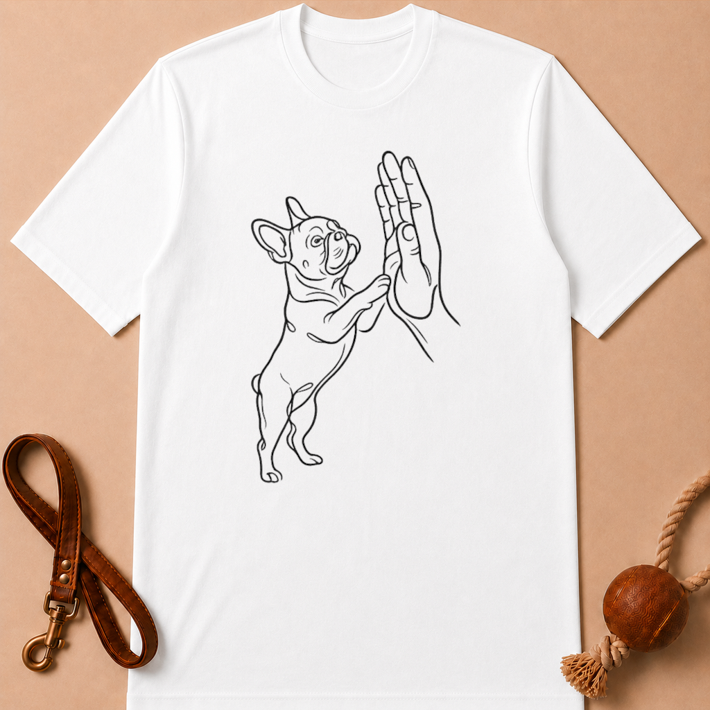 HIGH FIVE FRENCH BULLDOG T-SHIRT
