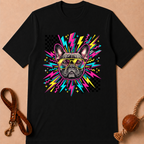 RETRO NEON FRENCH BULLDOG T-SHIRT
