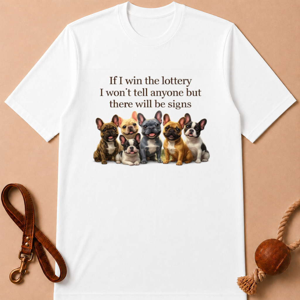 IF I WIN THE LOTTERY FRENCH BULLDOG T-SHIRT
