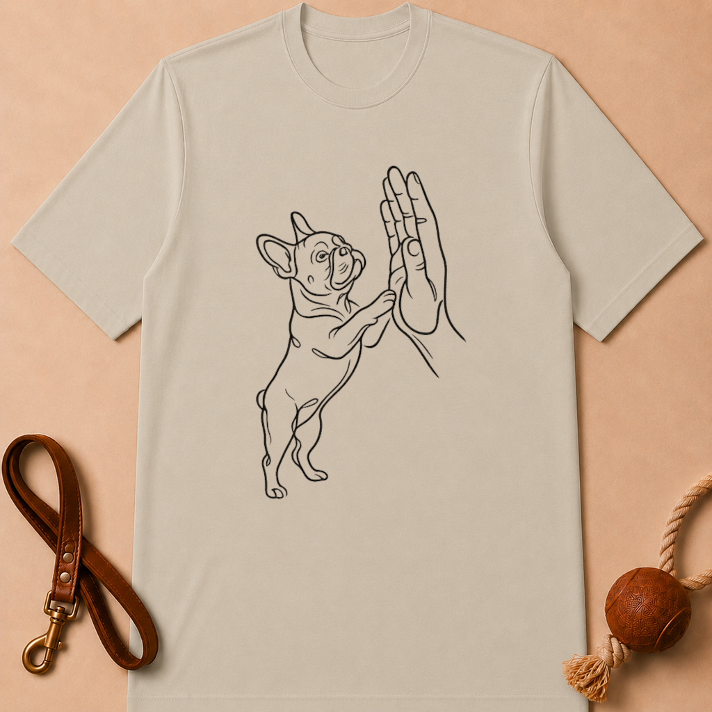 HIGH FIVE FRENCH BULLDOG T-SHIRT