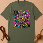 RETRO NEON FRENCH BULLDOG T-SHIRT