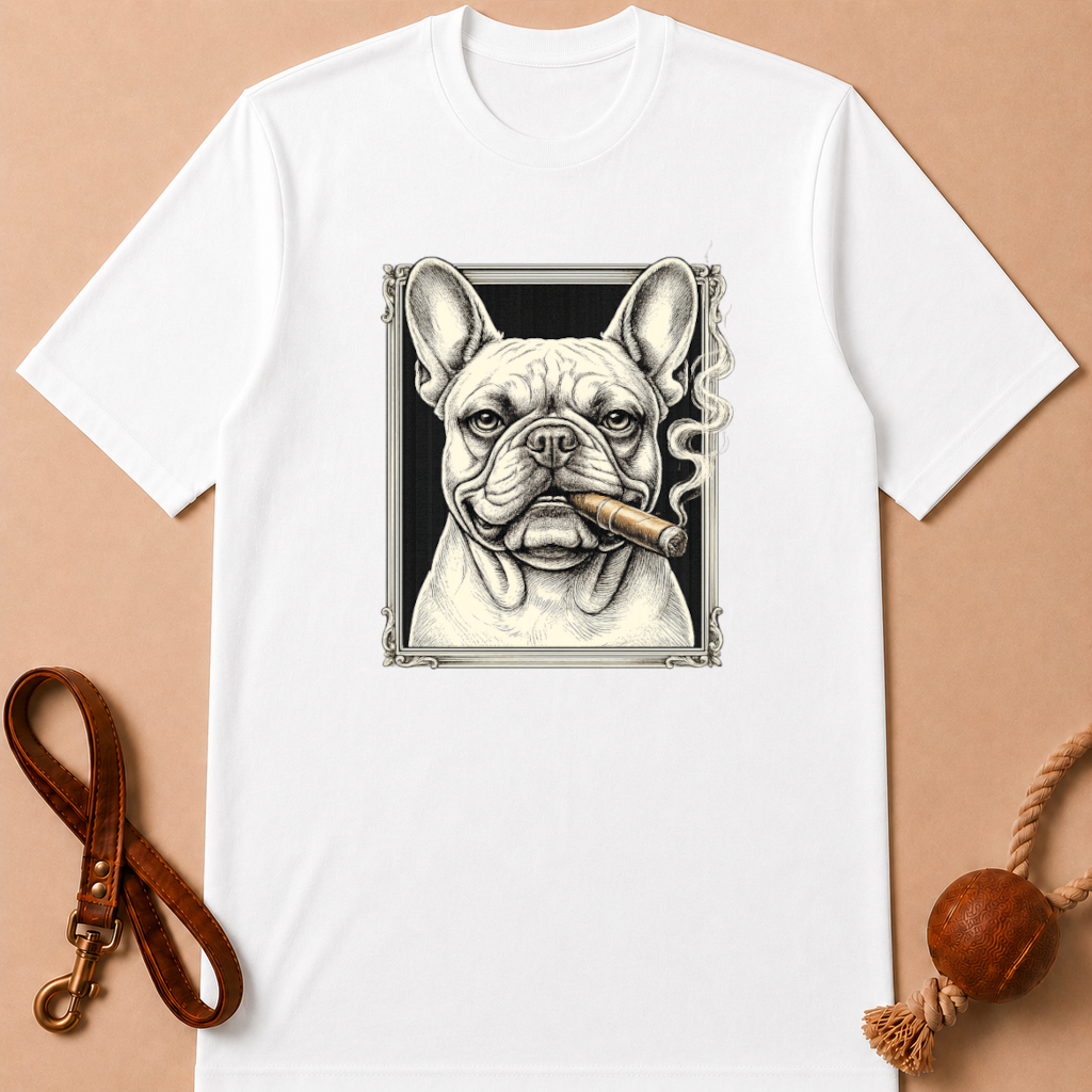 CIGAR FRENCH BULLDOG T-SHIRT