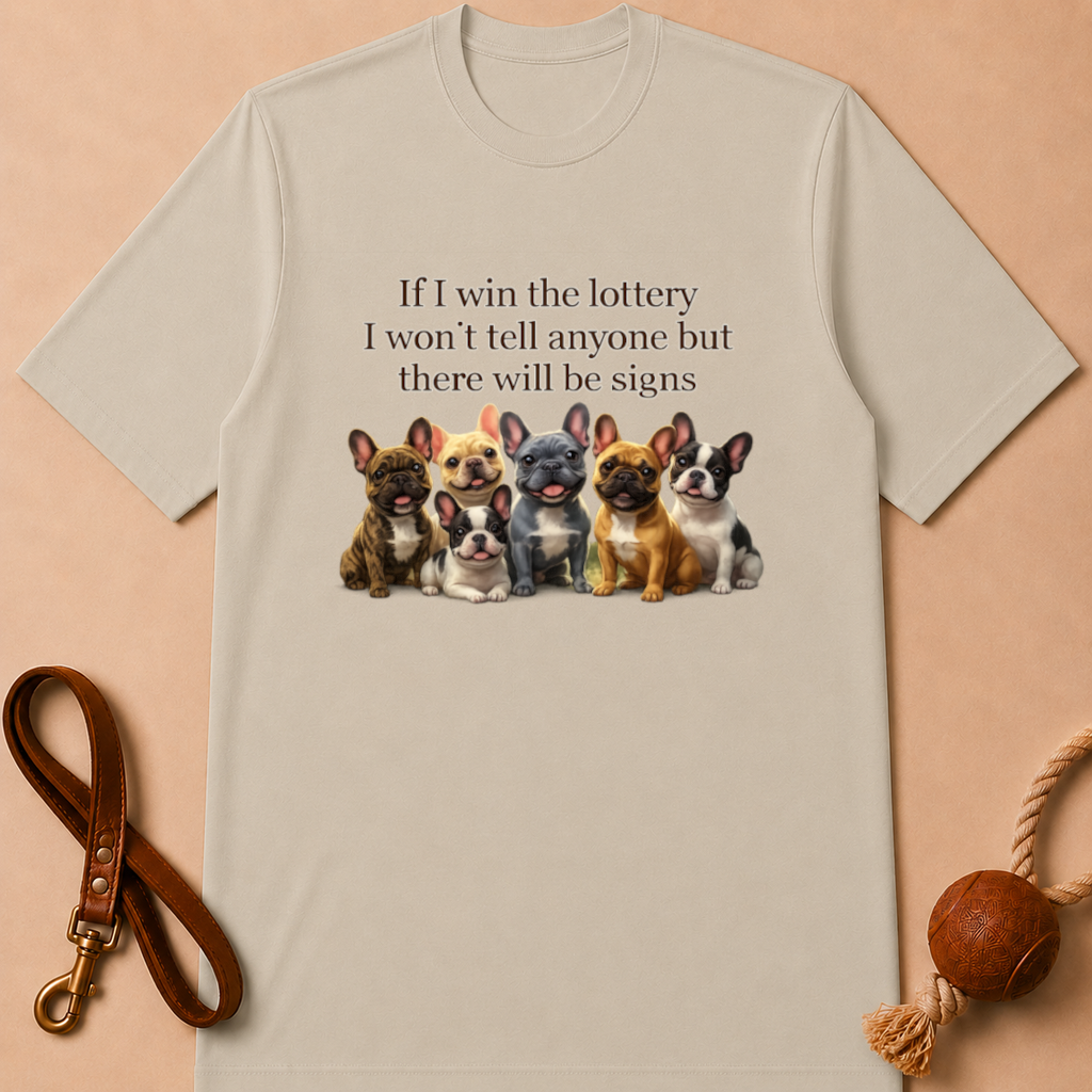 IF I WIN THE LOTTERY FRENCH BULLDOG T-SHIRT