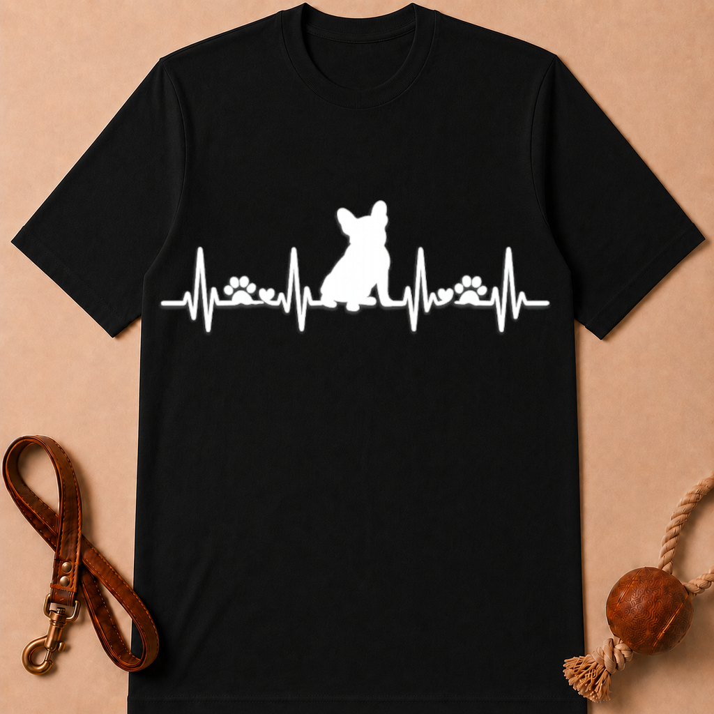 HEARTBEAT FRENCH BULLDOG T-SHIRT