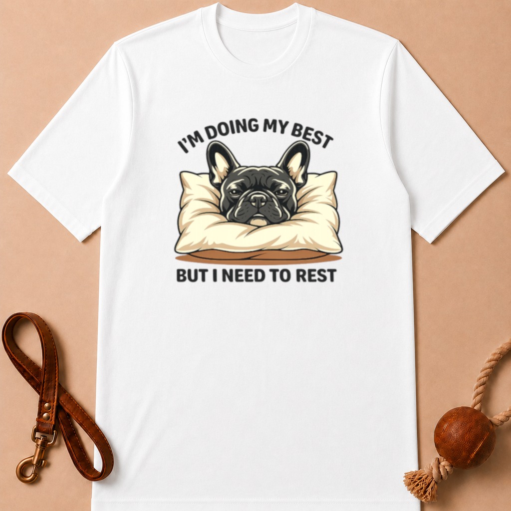 I'M DOING MY BEST BUT I NEED TO REST FRENCH BULLDOG T-SHIRT