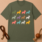 COLORFUL FRENCH BULLDOG T-SHIRT