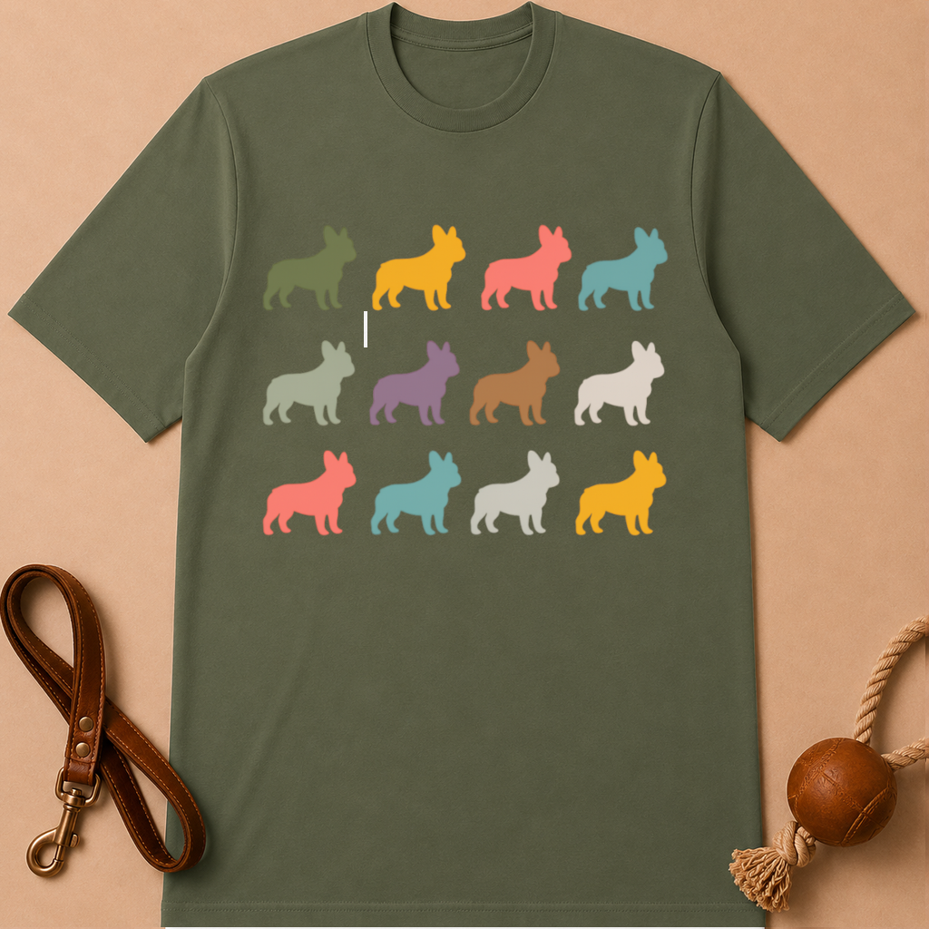 COLORFUL FRENCH BULLDOG T-SHIRT