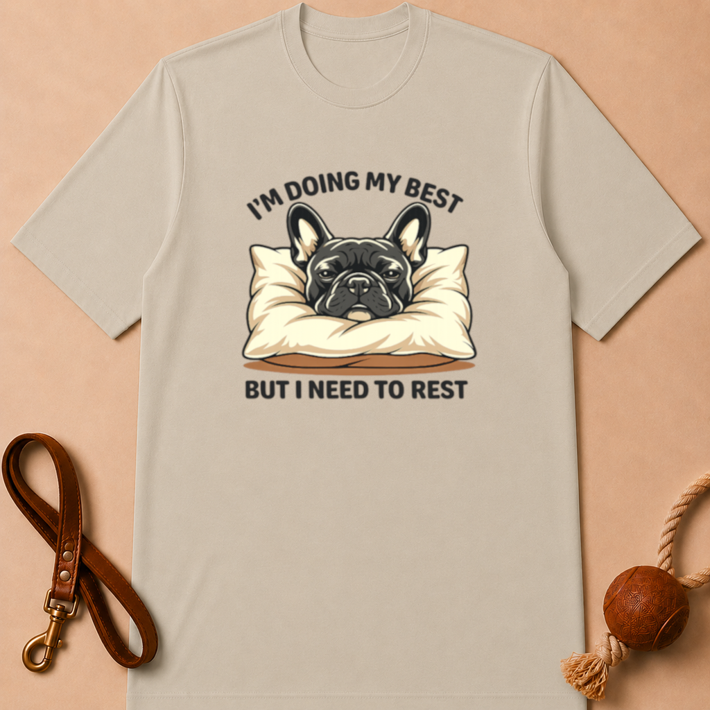 I'M DOING MY BEST BUT I NEED TO REST FRENCH BULLDOG T-SHIRT