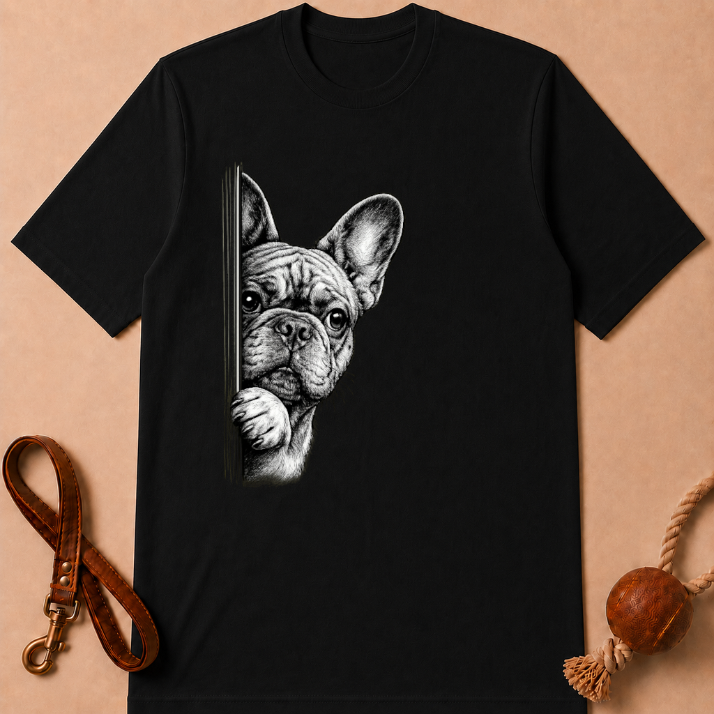 SNEAKY FRENCH BULLDOG T-SHIRT
