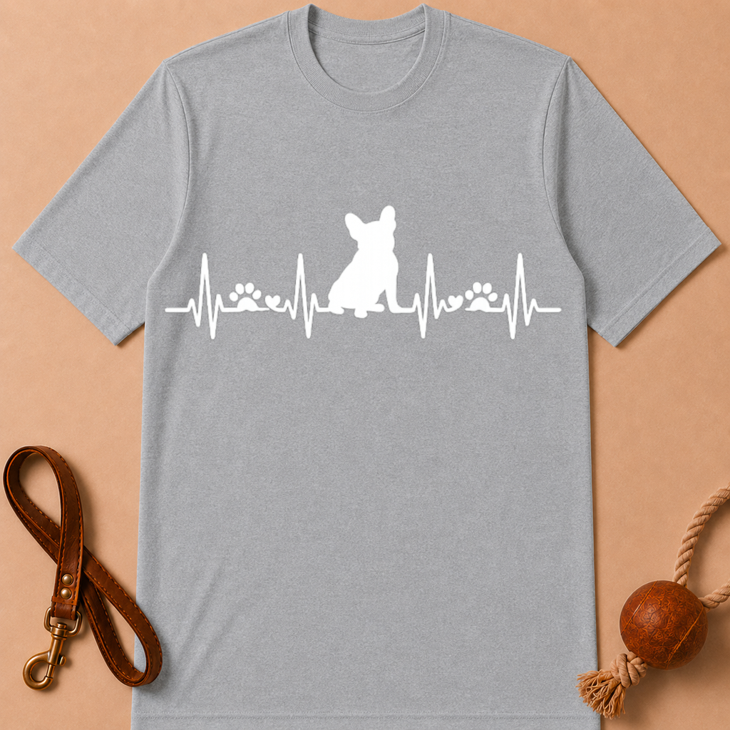 HEARTBEAT FRENCH BULLDOG T-SHIRT
