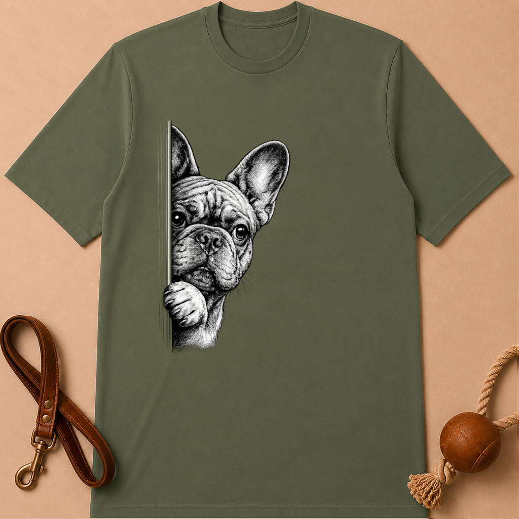 SNEAKY FRENCH BULLDOG T-SHIRT