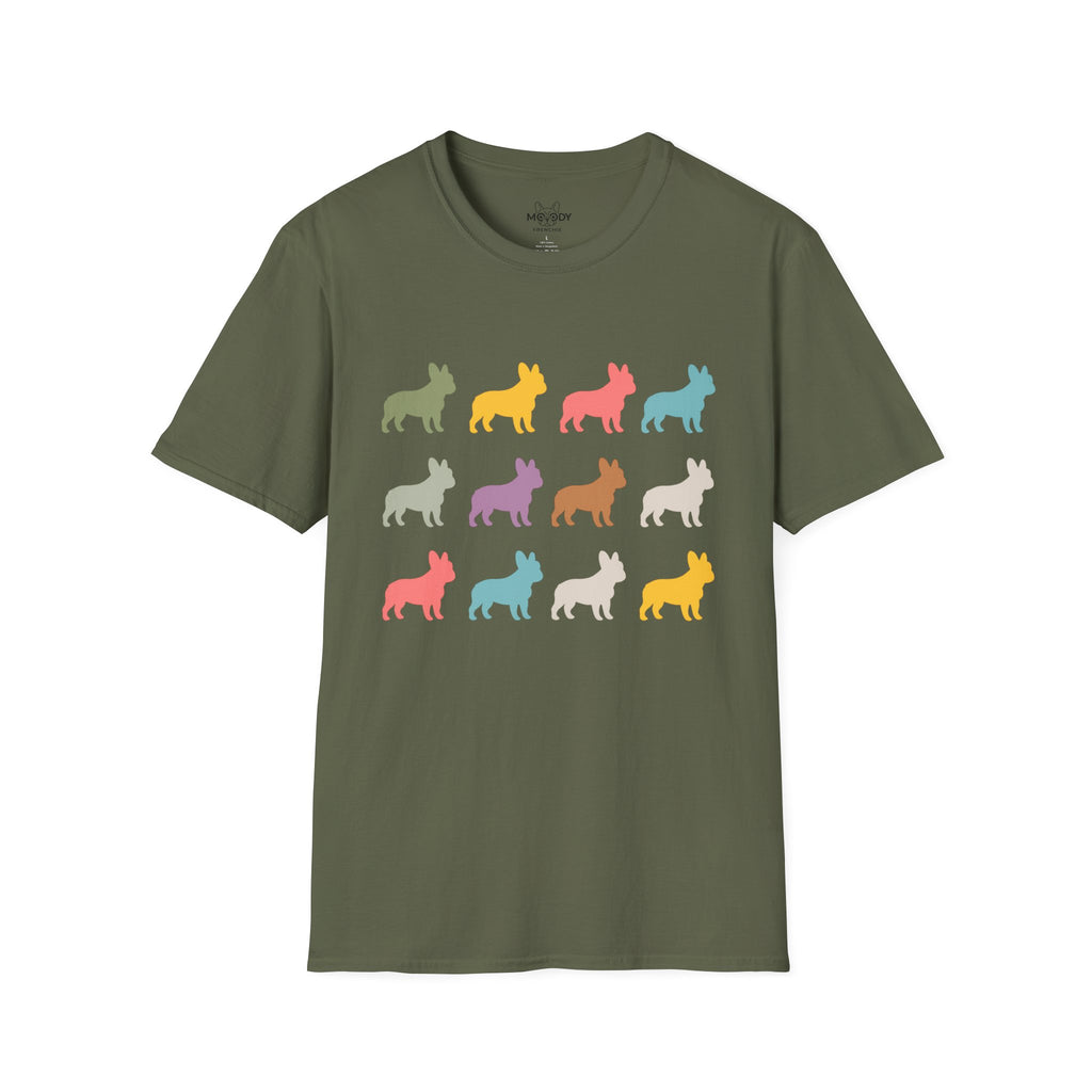 COLORFUL FRENCH BULLDOG T-SHIRT