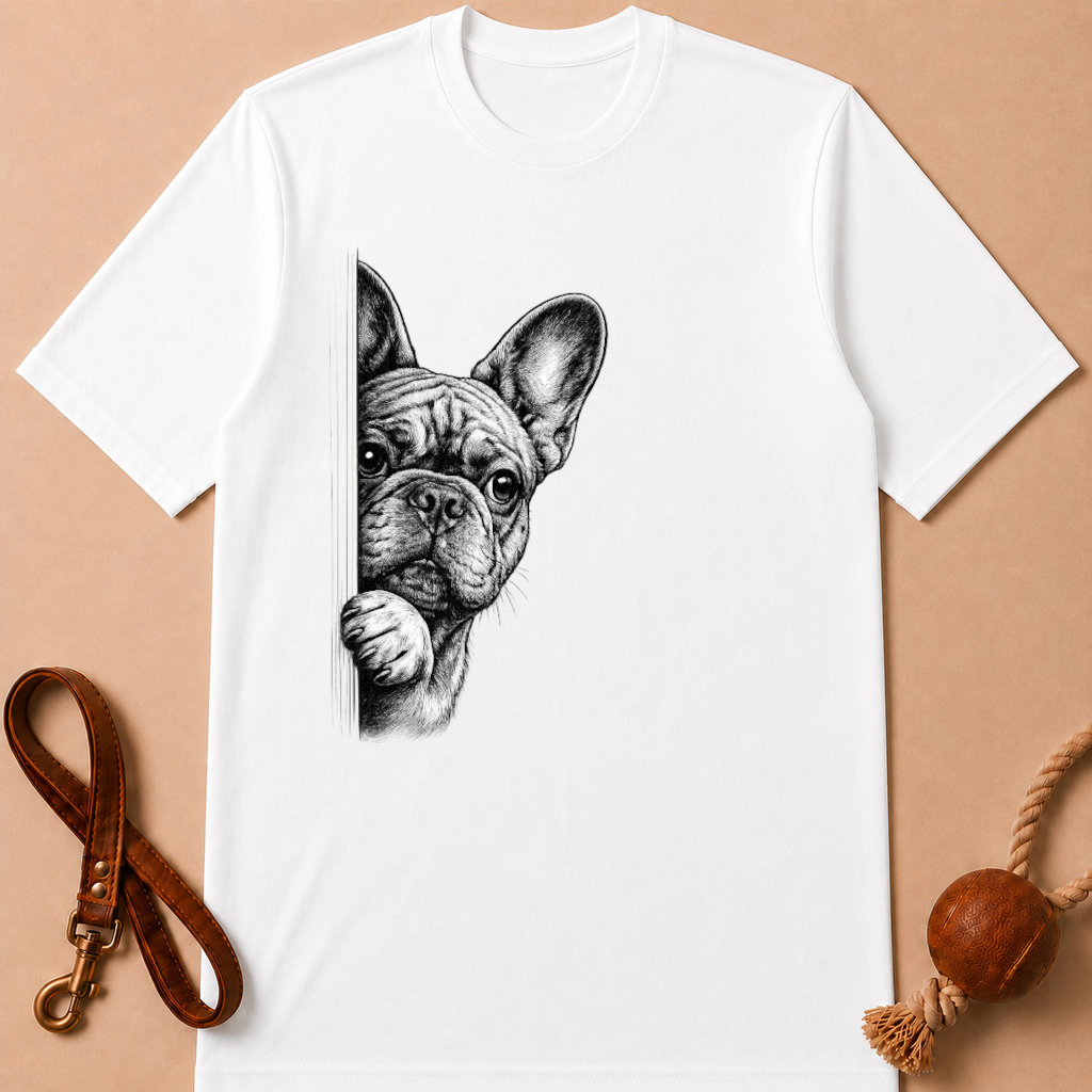 SNEAKY FRENCH BULLDOG T-SHIRT