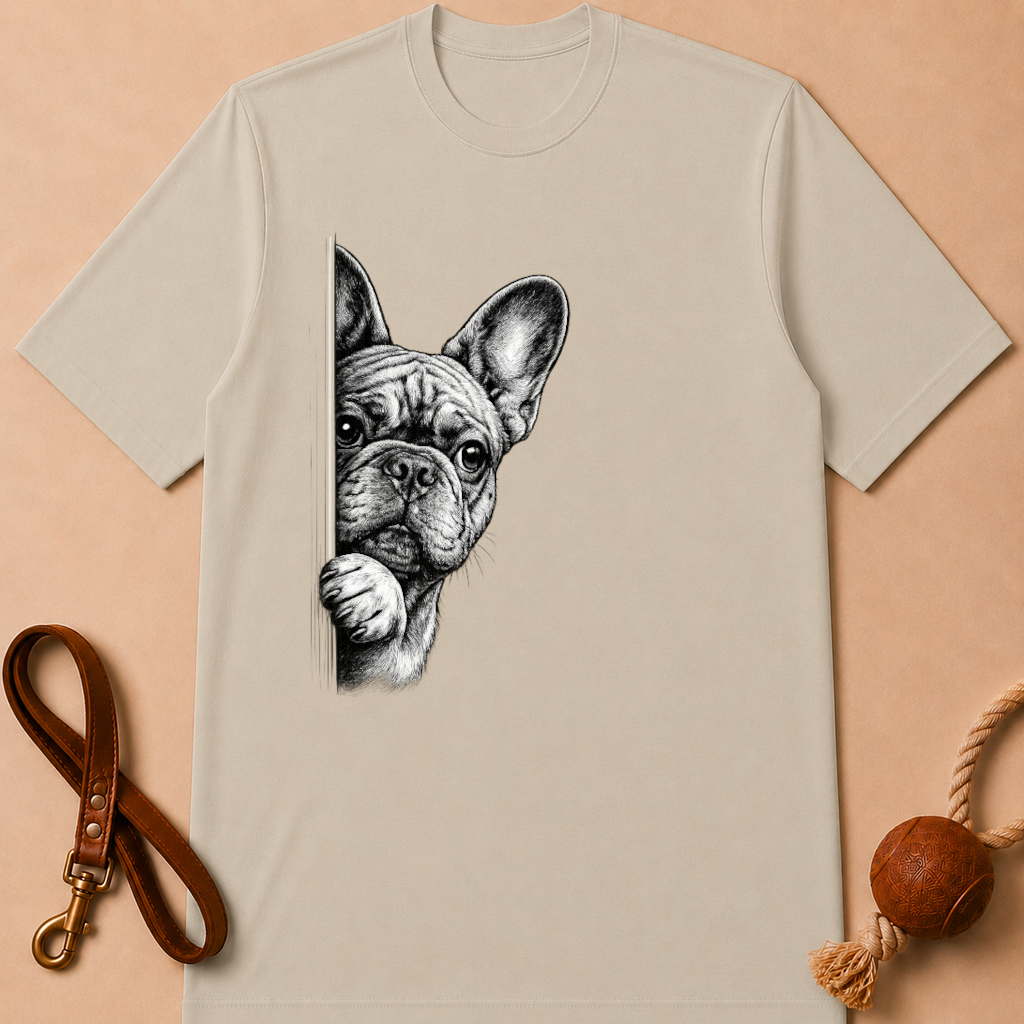 SNEAKY FRENCH BULLDOG T-SHIRT
