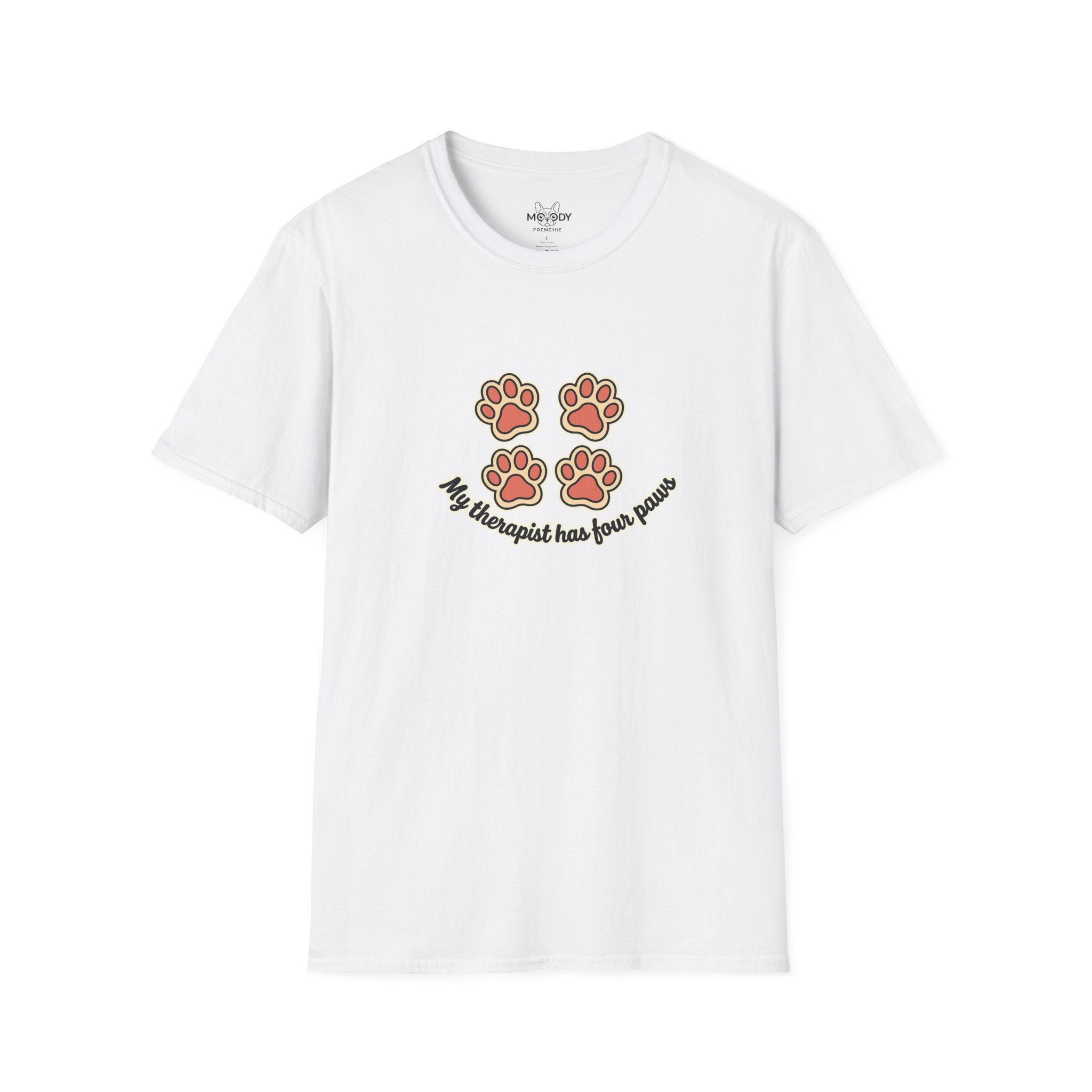 MY THERAPIST HAS FOUR PAWS FRENCH BULLDOG T-SHIRT