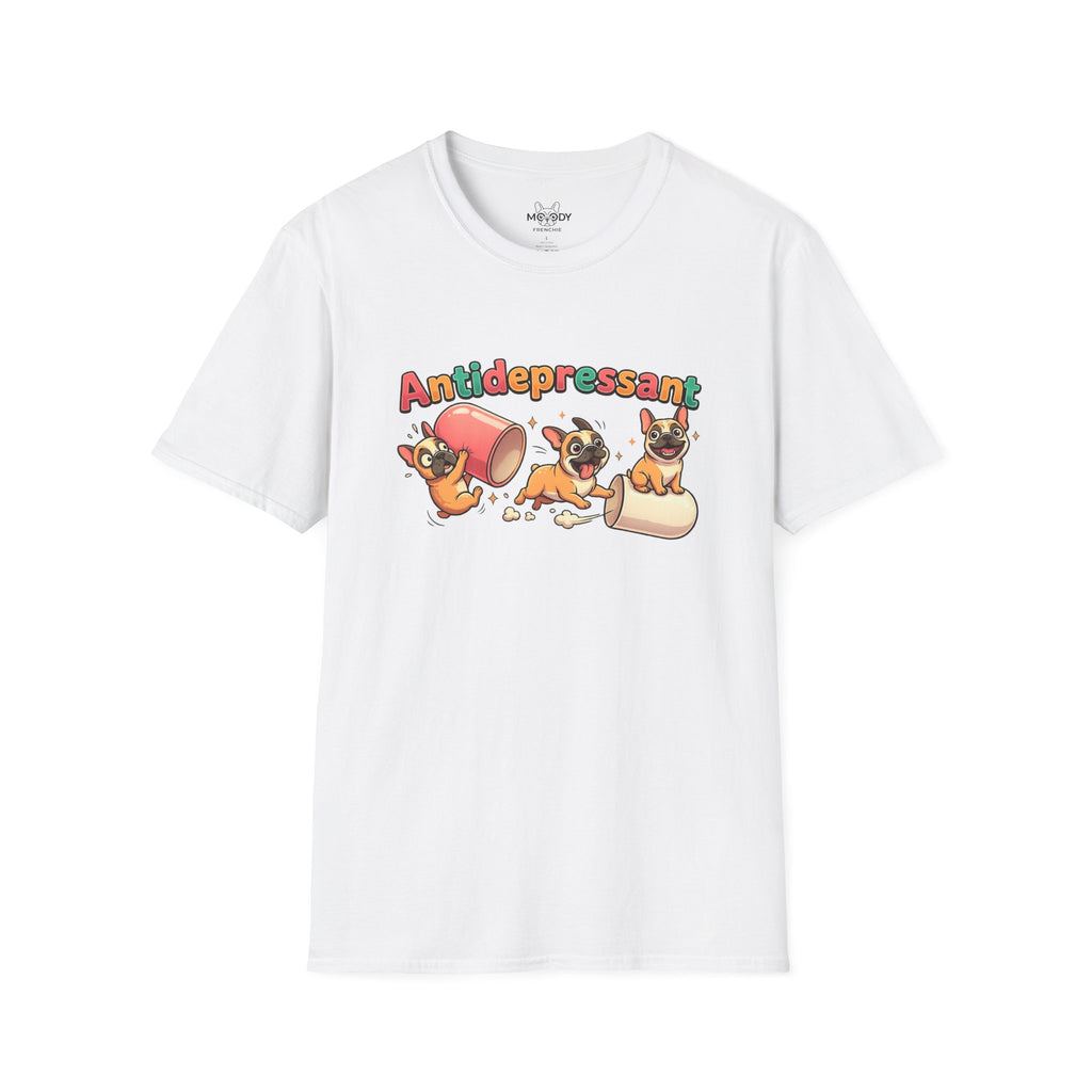 ANTIDEPRESSANT FRENCH BULLDOG T-SHIRT