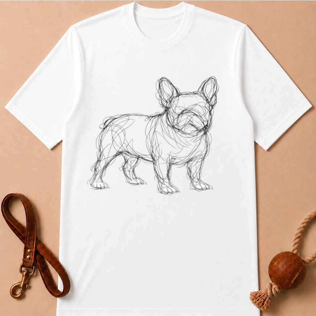 SKETCH FRENCH BULLDOG T-SHIRT