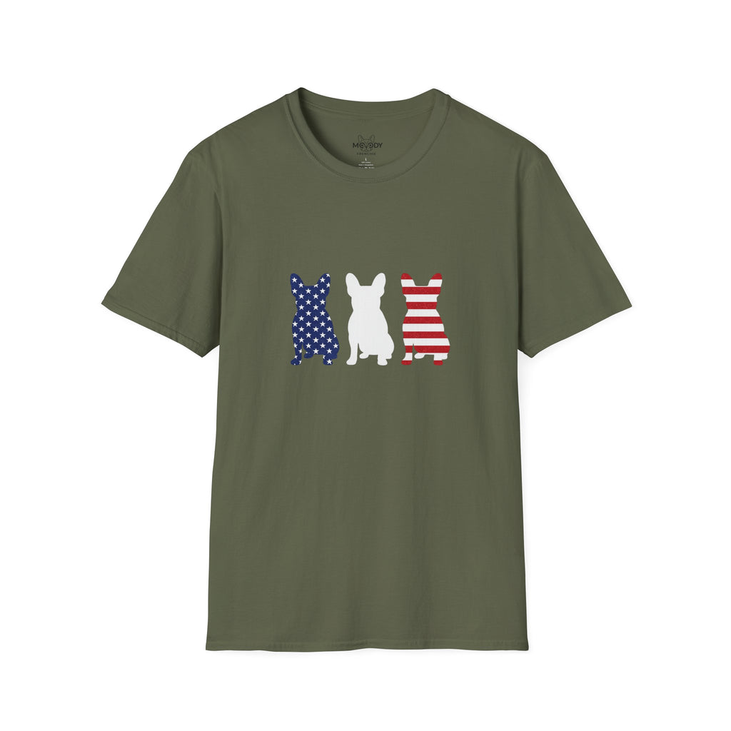 AMERICAN FLAG FRENCH BULLDOG T-SHIRT