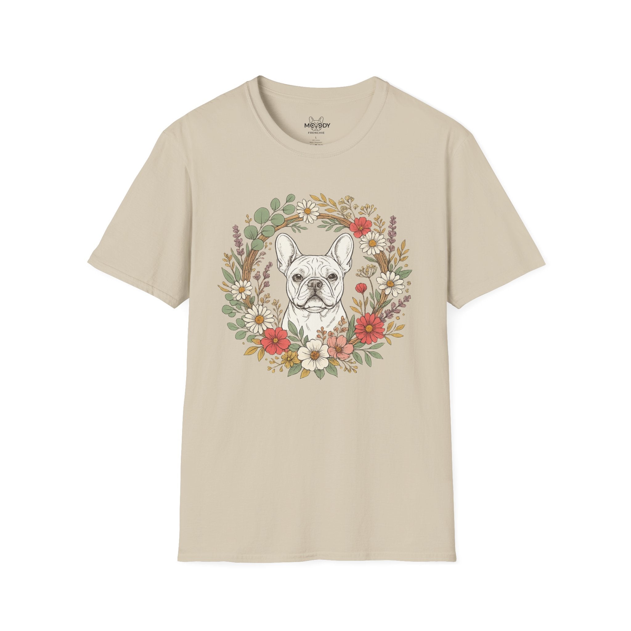 FLORAL FRENCH BULLDOG T-SHIRT