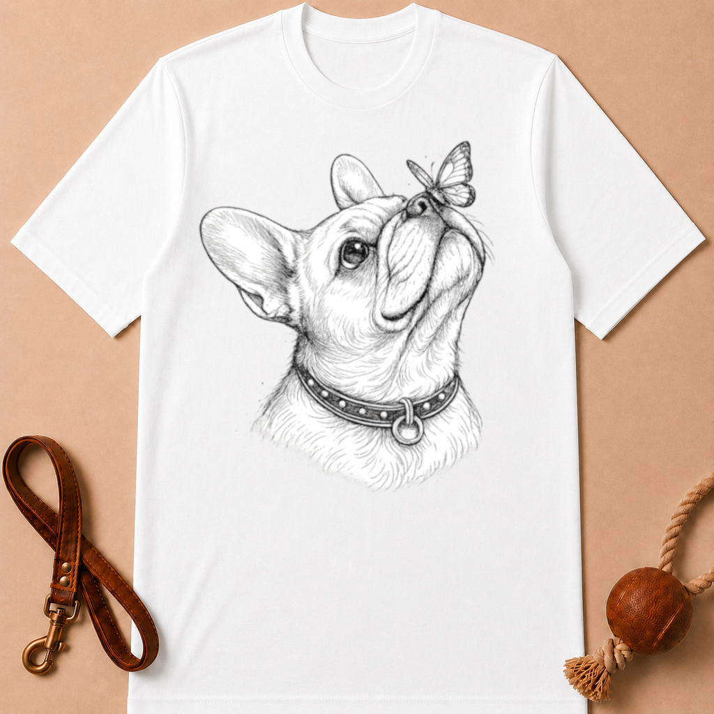 BUTTERFLY FRENCH BULLDOG T-SHIRT