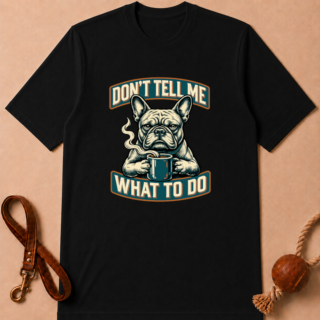 DON'T TELL ME WHAT TO DO FRENCH BULLDOG T-SHIRT