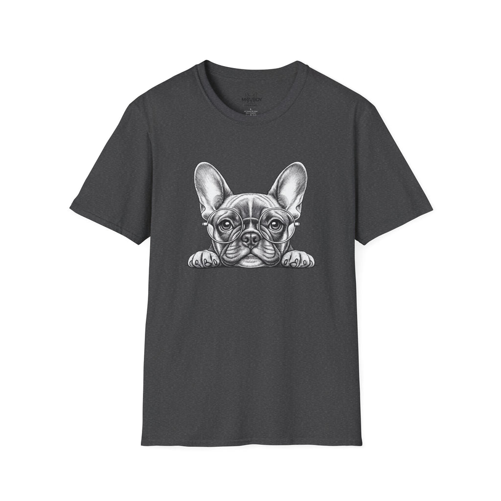 GLASSES FRENCH BULLDOG T-SHIRT