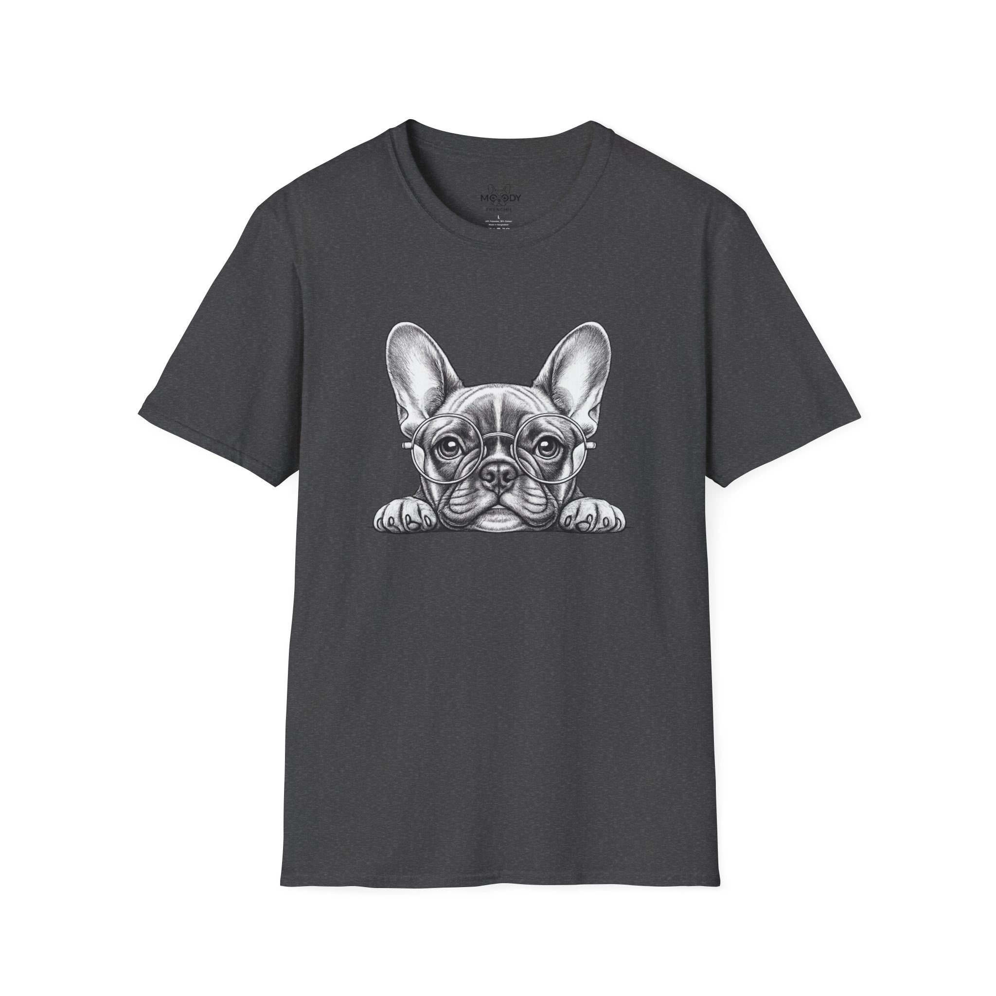 GLASSES FRENCH BULLDOG T-SHIRT