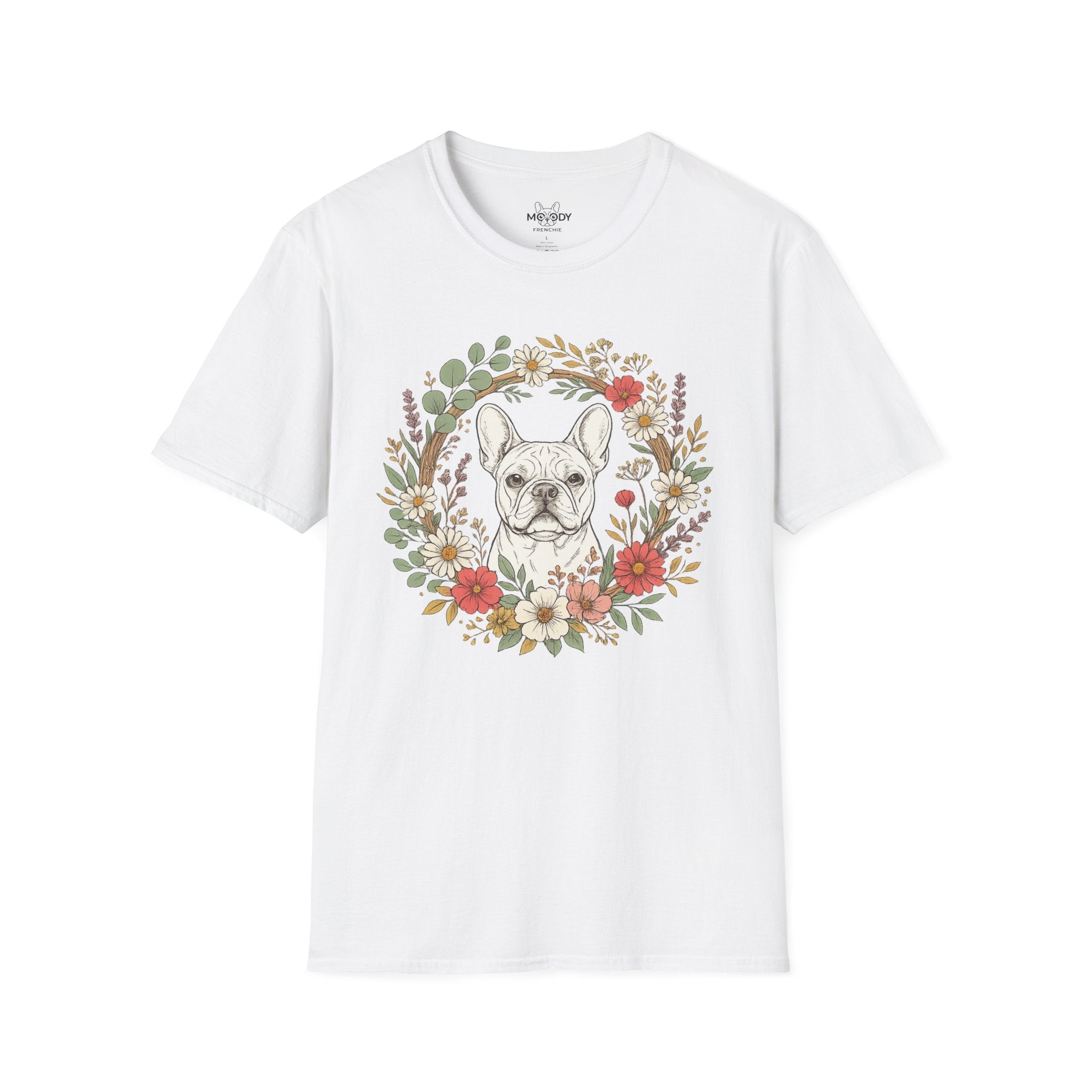 FLORAL FRENCH BULLDOG T-SHIRT