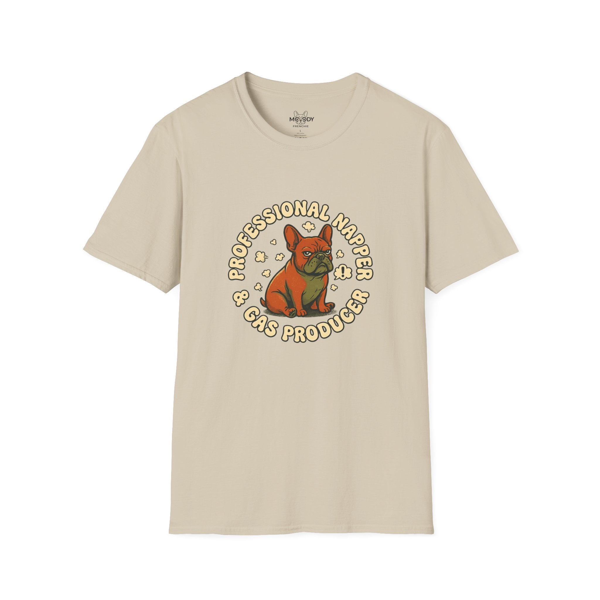 PROFESSIONAL NAPPER & GAS PRODUCER FRENCH BULLDOG T-SHIRT