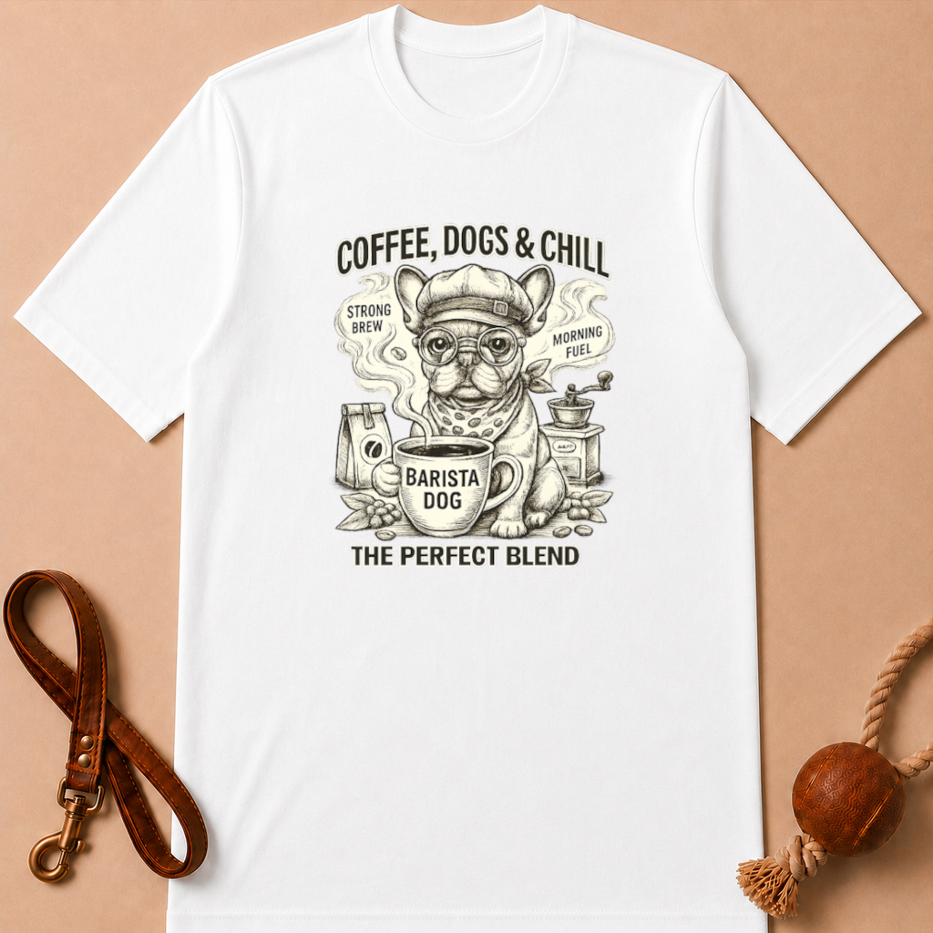 BARISTA FRENCH BULLDOG T-SHIRT