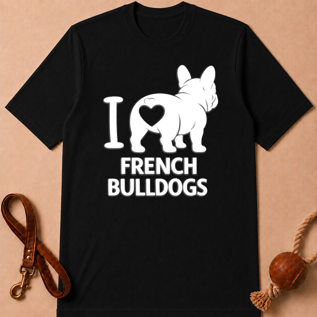 I LOVE FRENCH BULLDOG T-SHIRT