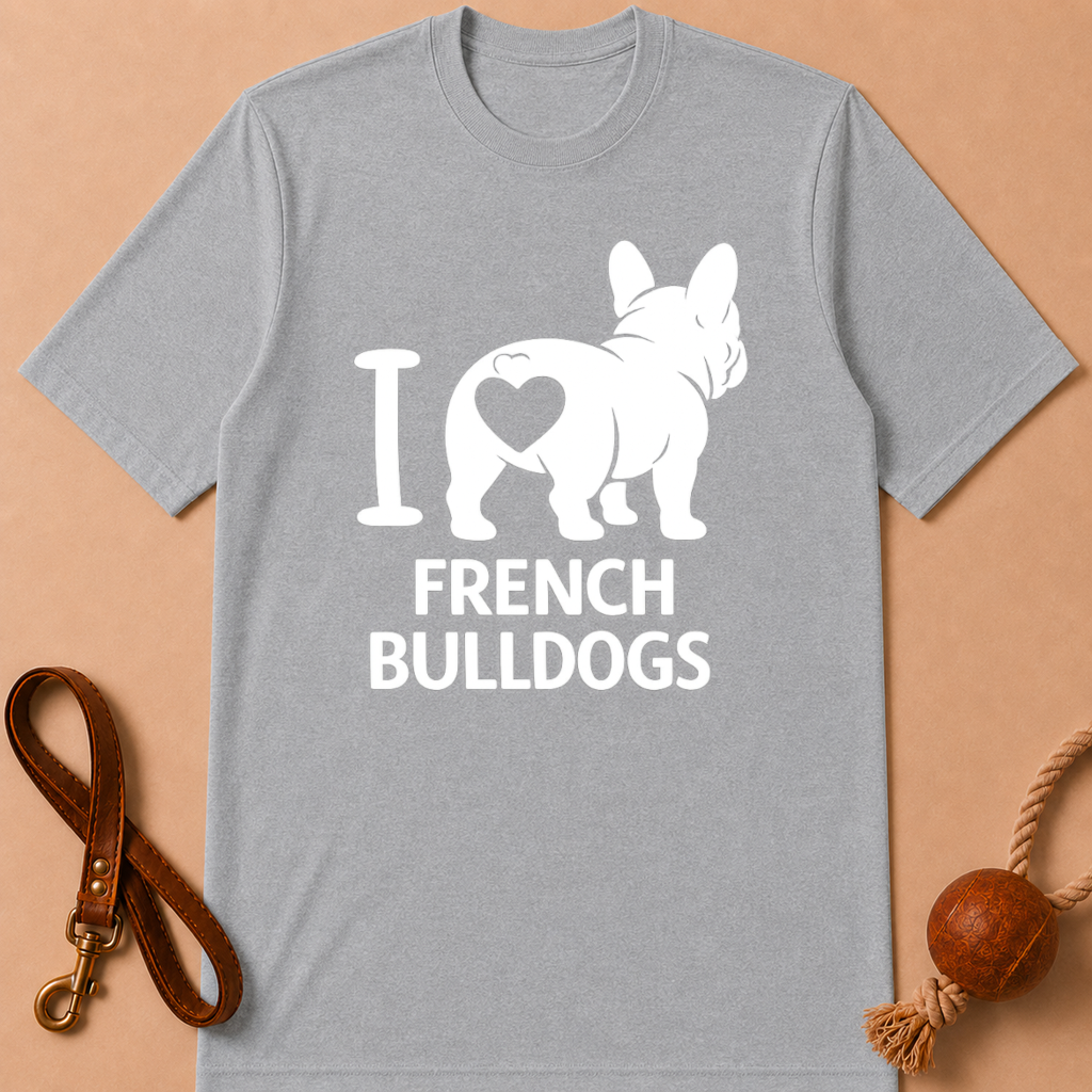 I LOVE FRENCH BULLDOG T-SHIRT