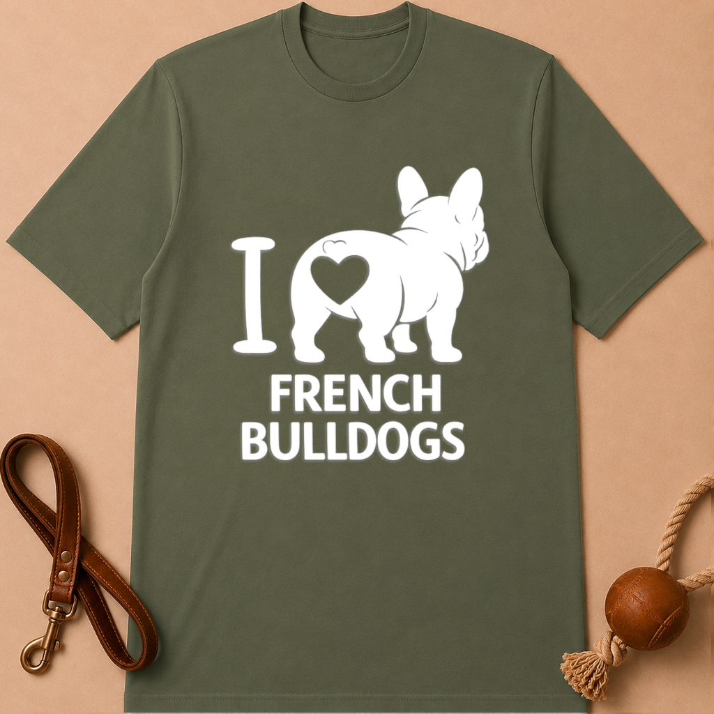 I LOVE FRENCH BULLDOG T-SHIRT