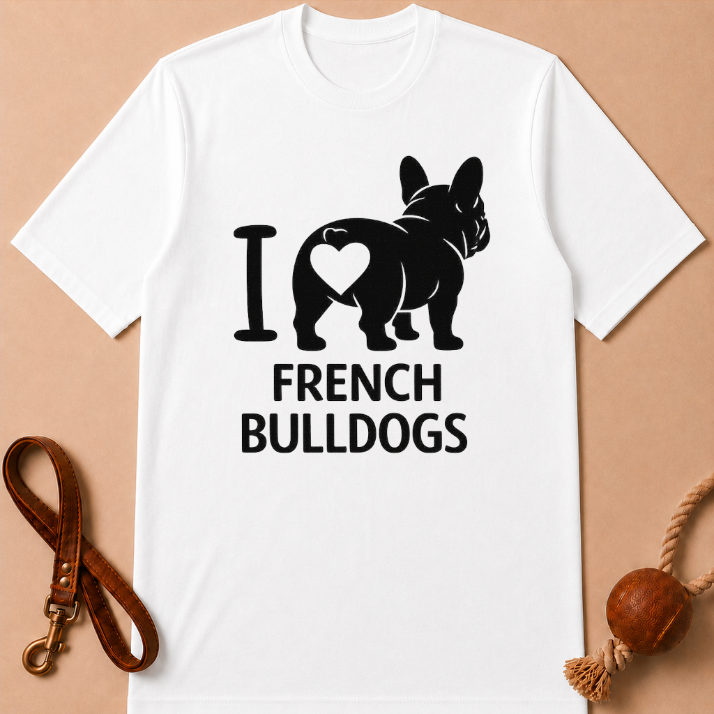 I LOVE FRENCH BULLDOG T-SHIRT