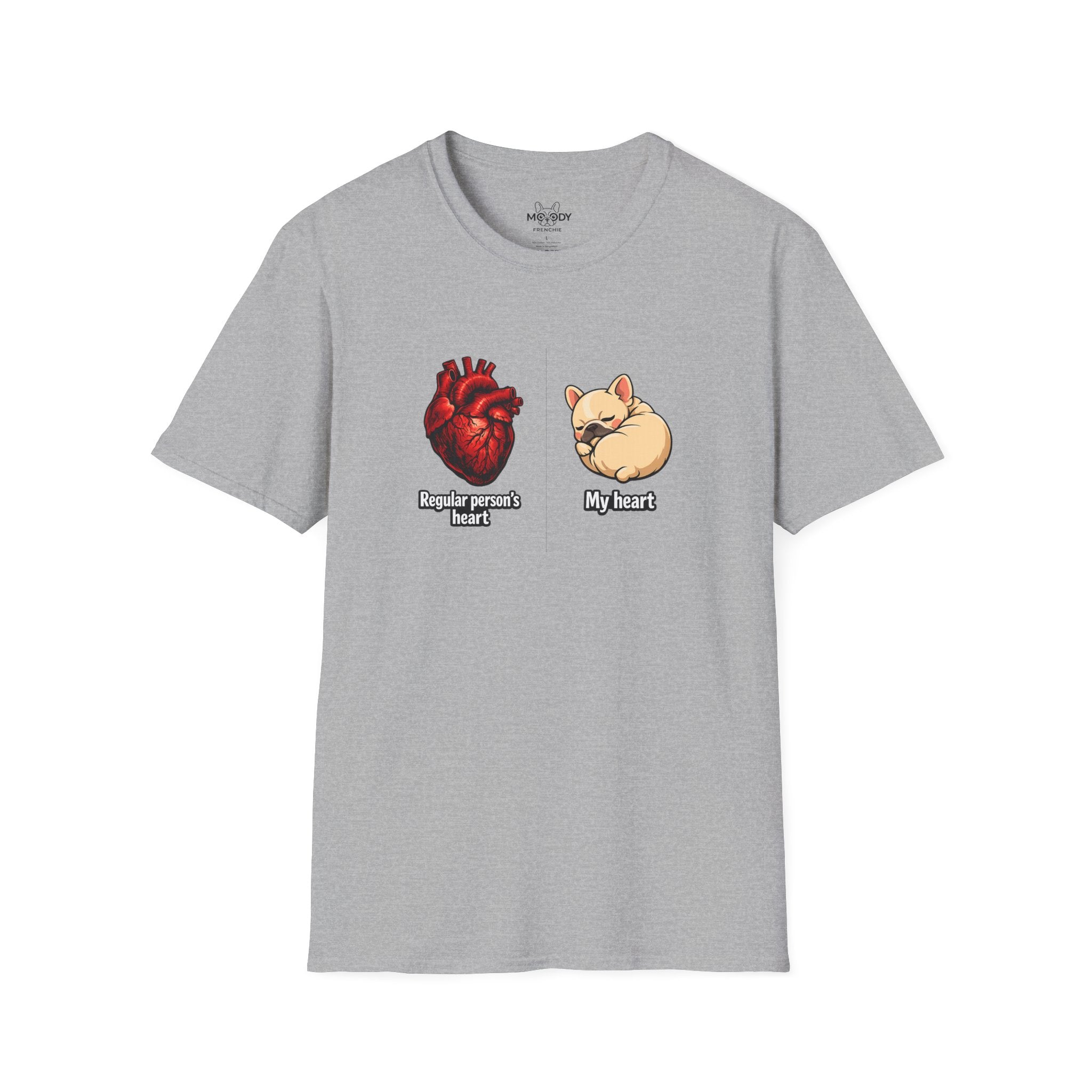HEART FRENCH BULLDOG T-SHIRT