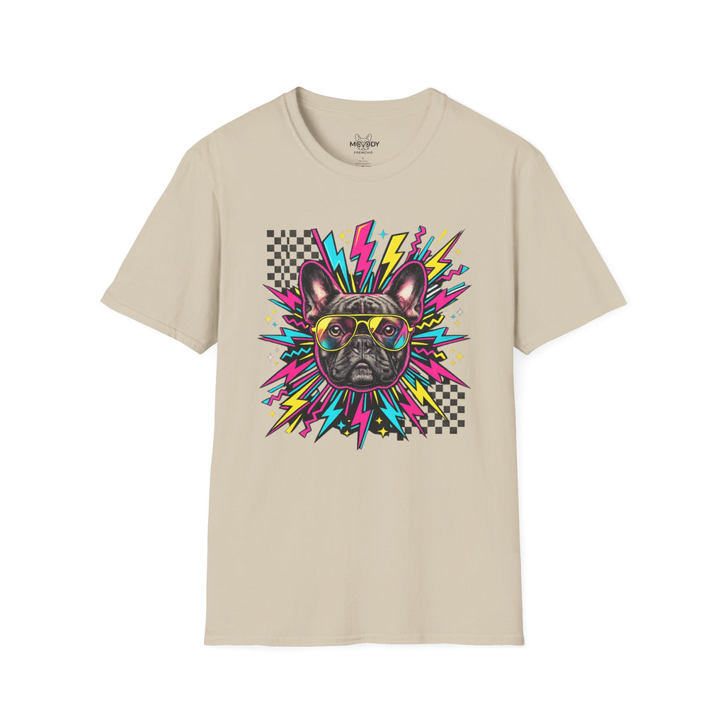 RETRO NEON FRENCH BULLDOG T-SHIRT