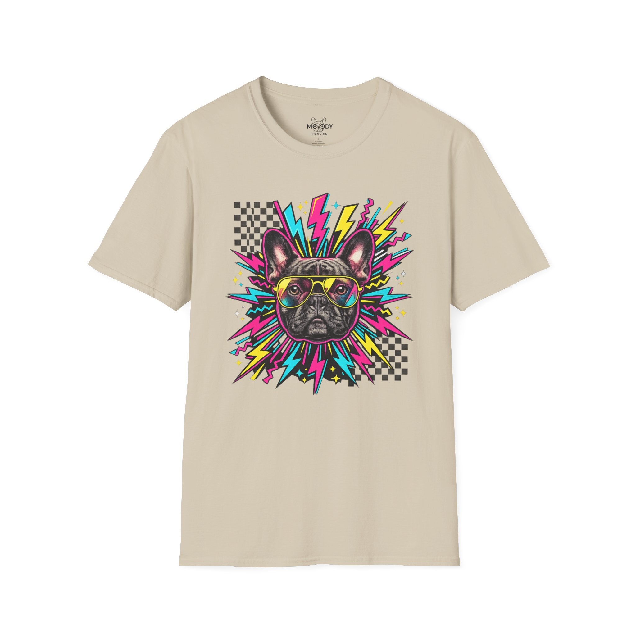 RETRO NEON FRENCH BULLDOG T-SHIRT