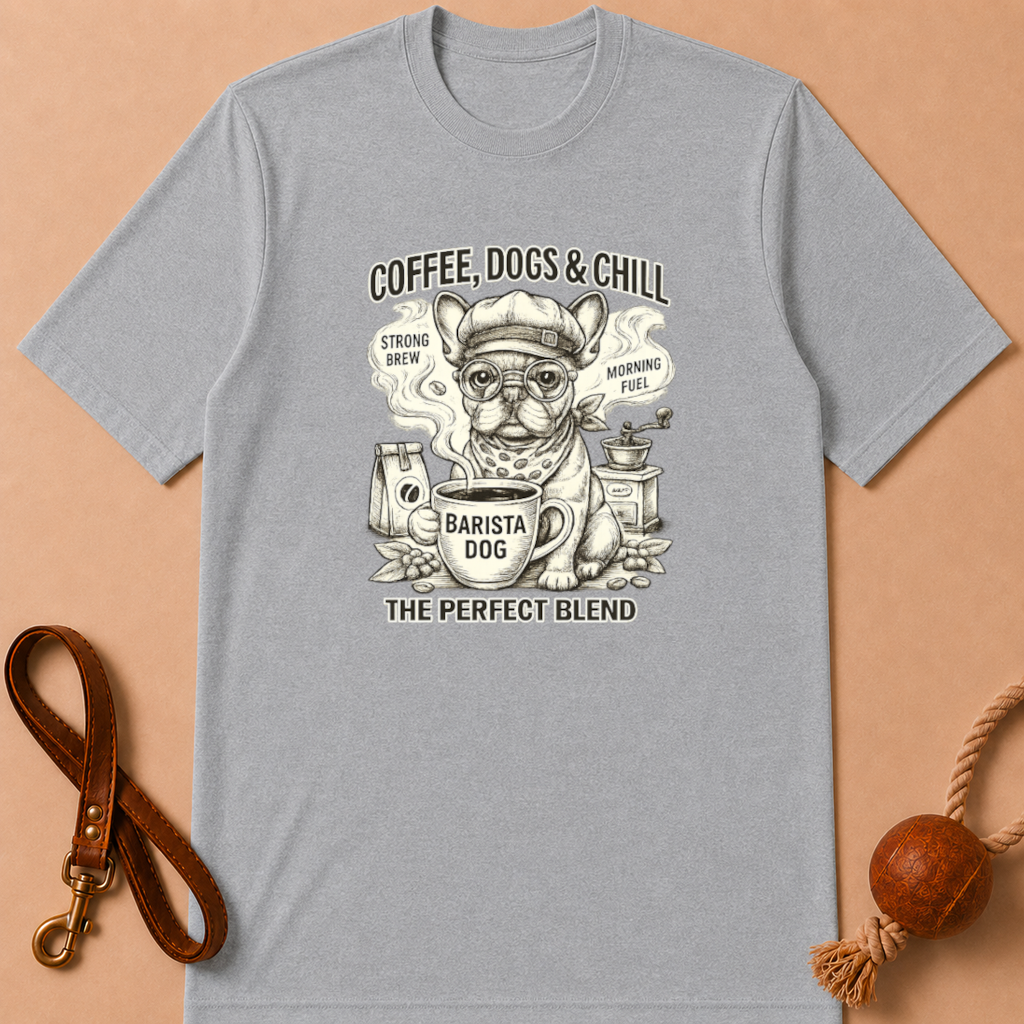 BARISTA FRENCH BULLDOG T-SHIRT