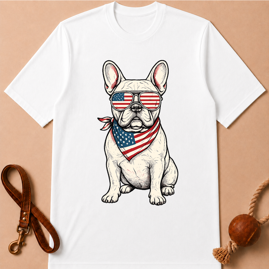 PATRIOT FRENCH BULLDOG T-SHIRT
