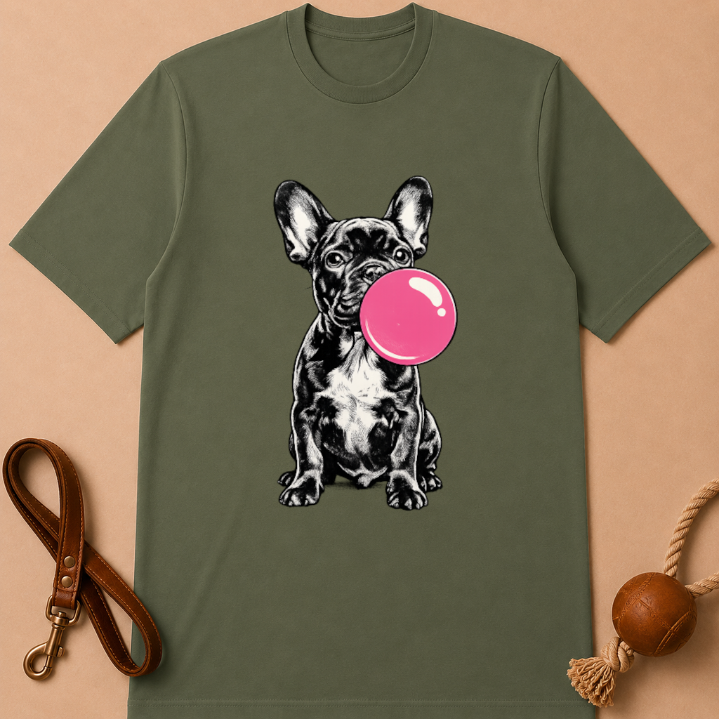 PINK BUBBLE FRENCHIE T-SHIRT