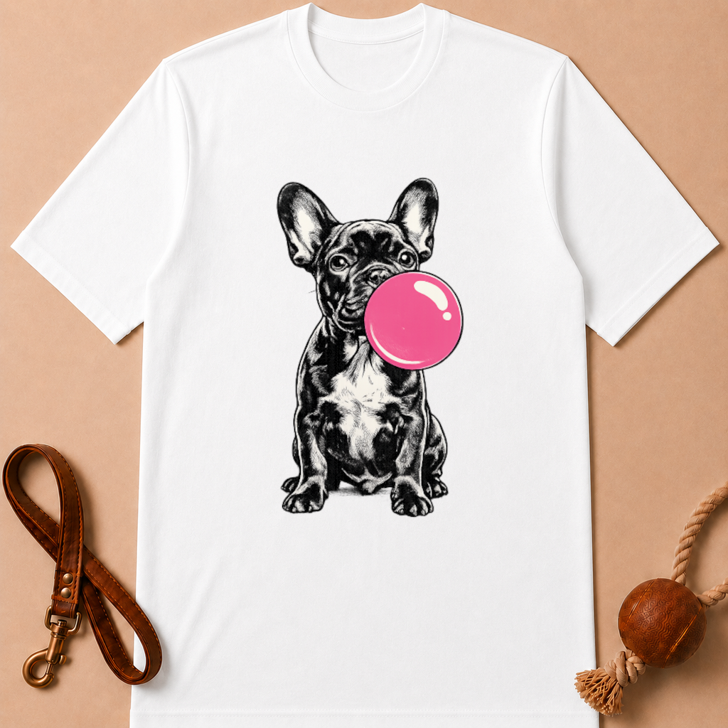 PINK BUBBLE FRENCHIE T-SHIRT